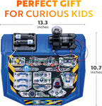 Playz Electrical Circuit Board Engineering Kit for Kids with 25+ STEM Projects Teaching Electricity, Voltage, Currents, Resistance, & Magnetic Science | Gift for Children Age 8, 9, 10, 11, 12, 13+
