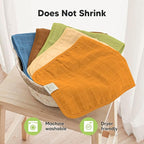 5-Pack Cotton Muslin Burp Cloths Baby Girls, Boys - Soft & Absorbent Spit Up Burp Rags, Large Muslin Towel, Cotton Wash Cloths for Babies, Newborn, Infant, No Shrink, Durable, Neutral (Primeval)