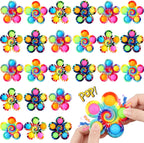 Gigilli 24 Pack Party Favors Fidget Spinners for Kids 4-8 8-12, Goodie Bags Stuffers for Kids 3-5, Pop Mini Fidget Toys Bulk Classroom Prizes for Girls Boys, Toddler Birthday Party Return Gifts