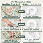 Nursing Pillow for Breastfeeding, Breast Feeding Pillow for Mom Support, Adjustable Waist Strap and Removable Cotton Cover, Rose