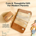 KeaBabies Organic Cotton Burp Cloths Baby Girl, Boy - 6-Pack Large Burping Clothes for Babies, Spit Up Rags, Super Soft & Absorbent Newborn Wash Towels, Gender Neutral, Non-Shrink (Stria, Terracotta)