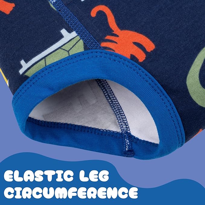 BIG ELEPHANT 10-Packs Training Underwear Absorbent Toddler Potty Trained Pants for Boys and Girls, 12 Months - 9 Years