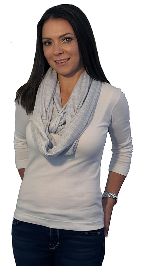 LK Baby Infinity Nursing Scarf Breastfeeding Cover Ultra Soft (3pk Grey/Navy/Black)