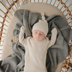 mushie Extra Soft Muslin Fitted Crib Sheet 2-Pack | 192 Thread Count | 28"x 52" (Blush/Fog)