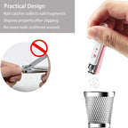 PAFASON Baby Safety Nail Clipper Cutter Trimmer with Nail Catcher and Baby Glass Nail File, Czech Float Glass, Stainless Steel Ideal Gift for Young Children Infant, Newborns Toddlers