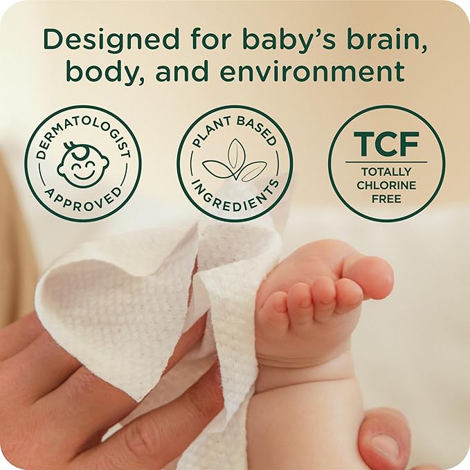 Our Wet Wipes | EWG Verified Safe | 100% Water & Plant Based | Unscented & Safe for Sensitive Skin | Fragrance Free and Totally Chlorine Free (8 packs, 512 wipes)