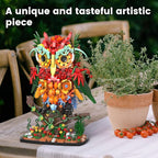 JOJO&Peach Flower Owl Animal Building Toys for Adults & Teens, A Floral Bird Model Kit for The Home Decor & Office Display, Botanical Collection Birthday Gift for Women Girls Aged 10+ (1309 Pieces)