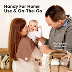 KeaBabies Organic Cotton Burp Cloths Baby Girl, Boy - 6-Pack Large Burping Clothes for Babies, Spit Up Rags, Super Soft & Absorbent Newborn Wash Towels, Gender Neutral, Non-Shrink (Stria, Mauve)