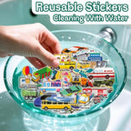 3 Sets Sticker Books for Toddlers 2-4 Years, Reusable Stickers Books for Toddlers 1-3, Travel Toys for Kids 1-3, Airplane Travel Essentials for Kids