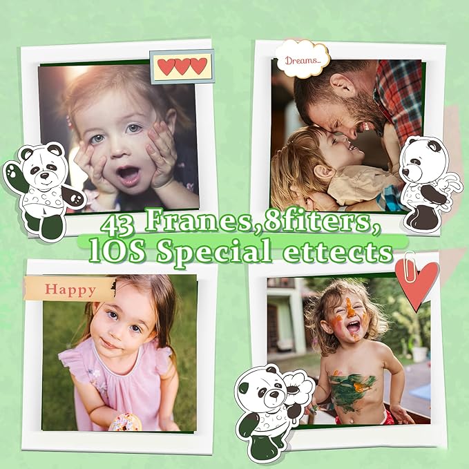 SUZIYO Kids Video Camera with Stand, Best Christmas Birthday Gifts Toys for Children, Toddlers Selfie Digital Camcorder 1080P 2.4 Inch HD for Age 4-9 Years Old Boys Girls with 32G SD Card, Green