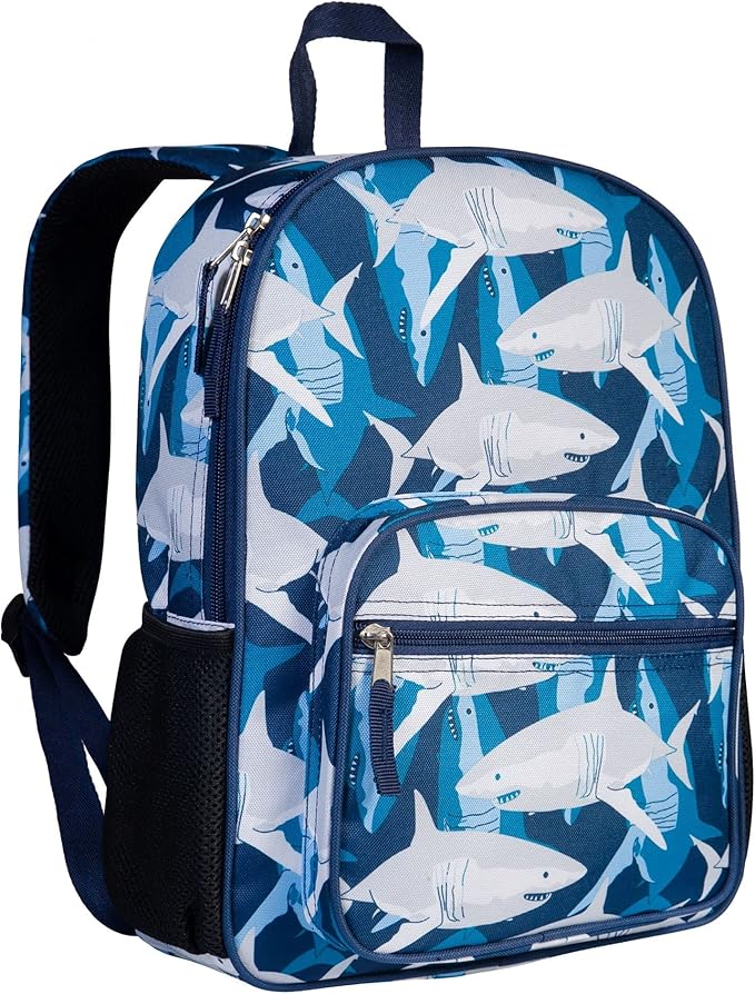 Wildkin ECO rPET Kids Backpack – Recycled, Padded, Adjustable for School & Travel – Sharks