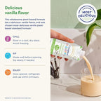 Compleat Pediatric Standard 1.0 Plant-Based Vanilla Nutrition Shake, 8g of Protein, 27 Vitamins & Minerals - Vegan Tube Feeding Formula, 8.45 Fl Oz (Pack of 12)