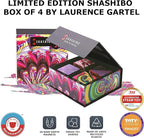 Shashibo Limited Edition Gartel Shape Shifting Box - Award-Winning, Patented Fidget Cube w/ 36 Rare Earth Magnets - Designed by Digital Art Pioneer Laurence Gartel (4 Pack)