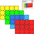 PicassoTiles Magnetic Building Block Tiles Supersize Stabilizer Base Toy Large Size Magnet Tile Plate Jumbo XL Add On Durable Foundation Compatible Education Construction STEM Learning Stacking Set