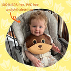 Silly Goose Set of 2 Silicone Animal Baby Bibs for Babies and Toddlers, Waterproof, Adjustable, Soft, Extra Wide Food Catcher Pocket (2PK Hippo+Bear)