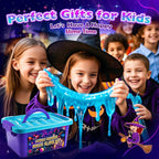 Magic Galaxy Slime Kit for Kids 6-12, DIY Butter Slime Making Kit with Glitter Powder, Galaxy Stickers & Dark Matter Creative Sensory Toys, Fun Birthday Gift for 6-12 Year Olds Girls Boys