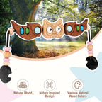 Baby Bouncer Toy Bar Compatible with Baby Bjorn Bouncer Toy Bar for Baby Bouncer, Durable Wooden Bouncer Attachment, Rotatable Infant Sensory Toy