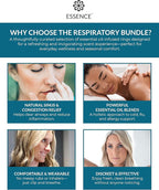 Essence Nasal Diffuser Respiratory Bundle – Essential Oil Silicone Nose Rings for Sinus Relief, Congestion & Seasonal Breathing Support – Wearable Aromatherapy for Cold & Allergy Symptoms
