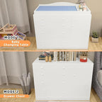 Changing Table with 4 Drawers and Open Storage Space, Drawer Changing Table