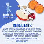 Gerber Toddler Food, Organic Sweet Potato Cherry Smash Puree Pouch, Toddler Pouches, No Added Sweetener, No Artificial Flavors, 12-Pack