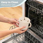 Snack Containers, Silicone Food Grade Silicone Cups, Toddler Snack Container Cups with Handles and Lid for Toddlers (Color 2)