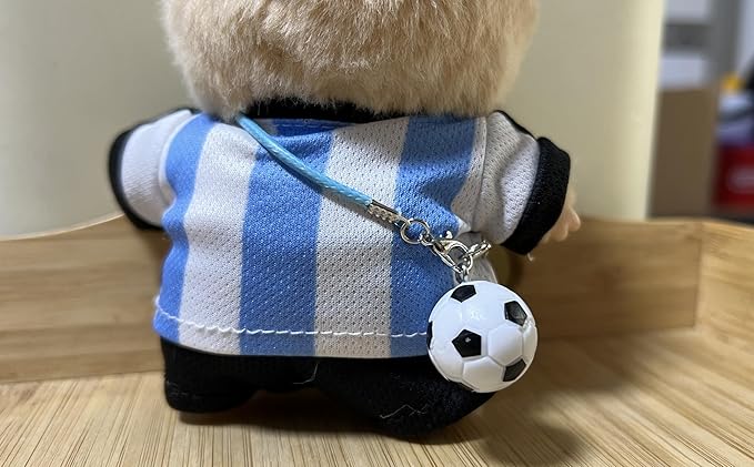 This Sports-Themed Basketball Football 3-Piece Set is Suitable for a 17cm and Also for Other Dolls of The Same Size. 【 Key Point 】 Only Clothes, no Dolls. (NO.10 -Blue and White)