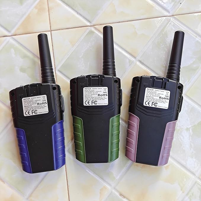 Rechargeable Kids Camouflage Walkie Talkies 3 Pack Long Range, 48H Work 7D Standby, LED Flashlight,Outdoor Camping Games Toys Gifts for 3-12 Year Old,Ideal Birthday for Boys & Girls