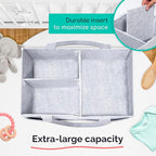 Felt Diaper Caddy - Extra Large Storage for Baby and Toddler Items - Diaper caddy basket - Portable Organizer Easily Holds Diapers, Clothing - Useful for Nursery, Bedroom, Living Room, Car