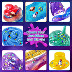 Metallic Slime Kit for Girls, Glimmer Crunchy, Galaxy Slime Making Kit for Girls Boys 6-12, Glow in The Dark DIY Slime Kit with Add-ins, Foam Balls, Charms, Glitters, Party Favors Gift Toys for Kids