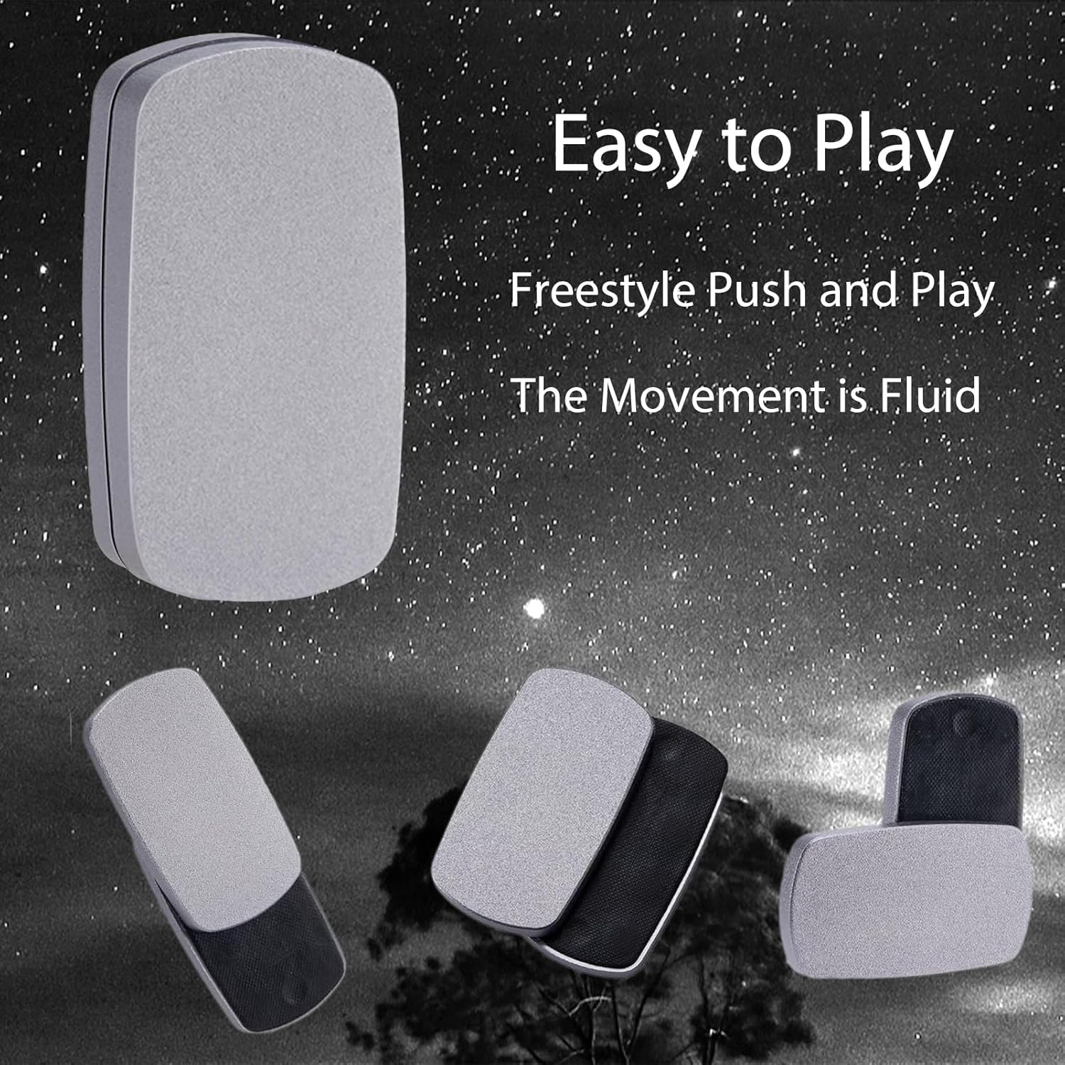 Fidget Slider EDC Gadgets Toy Oval Metal Magnetic Haptic Fidget Toys for Adults Anxiety/ADHD/Stress Relief, Gift for Boyfriend, Husband and Father (Grey)