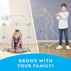 NATIONAL GEOGRAPHIC Kids Fort Building Kit - 70-Piece Indoor Fort Builder - Creative Play, STEM Building Toy, Building Kit for Kids 6-10, Blanket Fort Kit