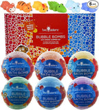 Zoo Animal Bath Bombs for Kids with Surprise Toys Inside (6 Pack) - Gentle and Safe, USA Made, Large Bubble Bomb & Ideal Gift for Boys & Girls by Two Sisters