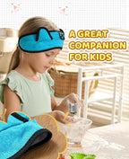 KIDSBAND Kids Headphones, Toddler/Baby Bluetooth Headband, Wireless Sleep Headphones for Kids with Wired Playback 3.5 MM Jack for Teens/Boys/Girls/School/Kindle/Airplane Travel/Plane/Tablet