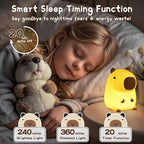 Cute Capybara Night Light, LED Squishy Novelty Animal Night Lamp,2 Levels Dimmable/Timer Nursery Nightlight for Kids, Rechargeable Touch Bedside Lamp, Bedroom/Dorm Decor, Baby Boys Girls Gifts