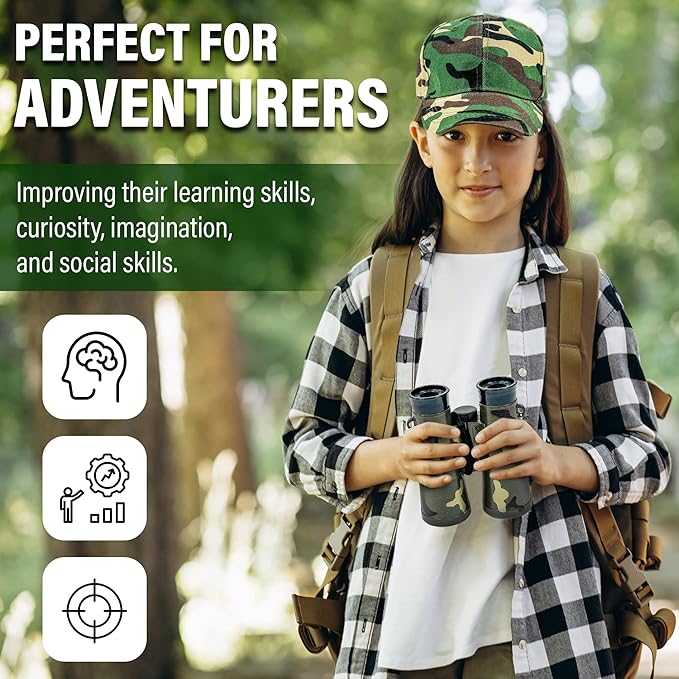 Outdoor Adventure Kit for Kids – Premium Camouflage Camping Gear with Walkie-Talkies – Military Style Toys – 10 in 1 Bundle – Ideal for All Ages and Genders