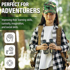Outdoor Adventure Kit for Kids – Premium Camouflage Camping Gear with Walkie-Talkies – Military Style Toys – 10 in 1 Bundle – Ideal for All Ages and Genders (Junior Ranger)