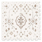 Lillefolk Baby Play Mat for Floor – 6x6ft Vintage Coffee | Soft Non Toxic Premium EVA Foam Tiles for Tummy Time, Crawling & Playroom – Waterproof Floor Mat for Babies & Toddlers (9 Tiles)