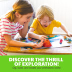 4M - STEAM Dinosaur World - Dig & Assemble Jurassic World Dinosaur Toys Volcano, Build Prehistoric Diorama, Includes Fossil Excavation Tools & Toy Dinosaurs - STEM Learning Kit for Kids Ages 5+
