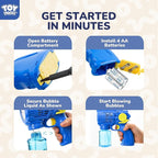 Toy Life 3 Pack Bubble Guns for Kids, Automatic Bubble Blower, Leakproof & Lightweight, Outdoor Summer Toy, Easter Basket Stuffer, Party Favor, Birthday Gift for Toddlers Boys Girls