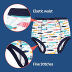 MooMoo Baby 8 Packs Potty Training Pants Cotton Absorbent Training Underwear for Toddler Boy and Girls 2T-9T