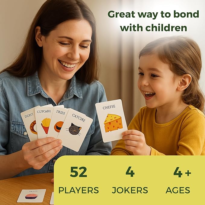 TGC Snap Cards 3-in-1 Summer Card Game Set for Kids – 3 Decks, Educational Memory Match & Creativity, 52 Durable Playing Cards for Ages 4 & Up, Fun Family Game Night, Travel-Friendly, Screen-Free Play