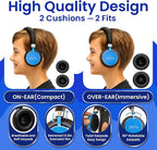Puro Sound Labs BT2200 Plus Kids Bluetooth Headphones – Volume-Limiting 85dB, Studio-Grade Audio, Over-Ear & Comfy Design, 20-Hour Battery Life, Easy to Connect Wireless Headphones for Kids, Blue