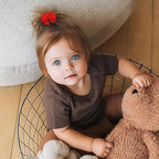 40pcs baby hair ties with Bows Elastic Ponytail Holders Small Hair Accessories for Kids Toddlers Infants. (Mixed color 4)