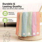 KeaBabies Organic Cotton Burp Cloths Baby Girl, Boy - 6-Pack Large Burping Clothes for Babies, Spit Up Rags, Super Soft & Absorbent Newborn Wash Towels, Gender Neutral,Non-Shrink (Stria, Muted Pastel)