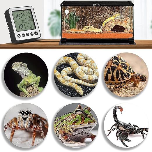 Digital Refrigerator Freezer Fridge Thermometer with Extra Sensor Digital Hygrometer max and min Before 24 Hours and All time Remember Reptile Tank Thermometer Hygrometer White zz20