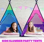 USA Toyz Happy Hut Teepee Tent for Kids - Indoor Pop Up Teepee Kids Playhouse Tents for Boys, Girls, Toddlers with Portable Storage Bag (Pink)