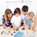 12-in-1 Solar Robot Kit for Kids 8-12, STEM Educational Building Toys with Solar Panel & Battery Power, DIY Science Experiment, Easter Birthday Gifts for Boys Girls 8 9 10 11 12 Years Old-Grey