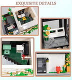 Garden Villa House Building Set, Flower House Building Set, Greenhouse Modular Building Block Kit Home Decor Gift for Adults