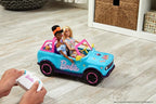 Barbie Hot Wheels RC SUV, Remote-Control Vehicle That Fits 2 Fashion Dolls & Accessories, Includes Kid-Applied Stickers for Customization