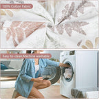 Nursing Pillow for Breastfeeding, Breastfeeding Essentials for Newborn, More Support for Mom and Baby, with Adjustable Waist Strap and Removable Cotton Cover (Small Leaves)